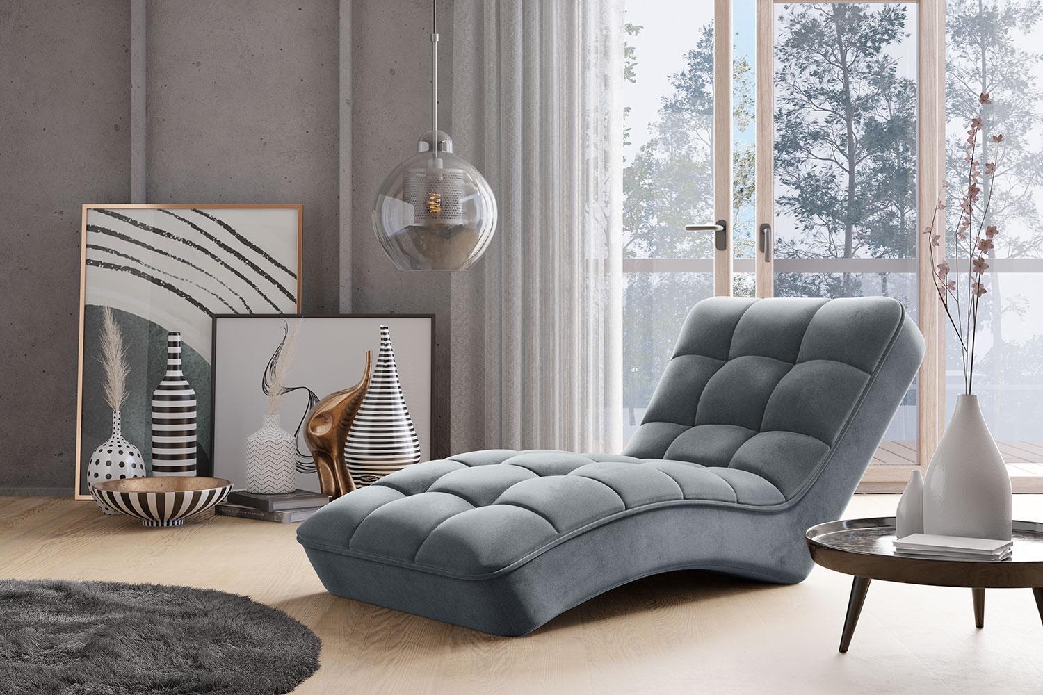 Wohnideebilder Loren Grau Chaiselongue CH-LOR-04VE Bild 1