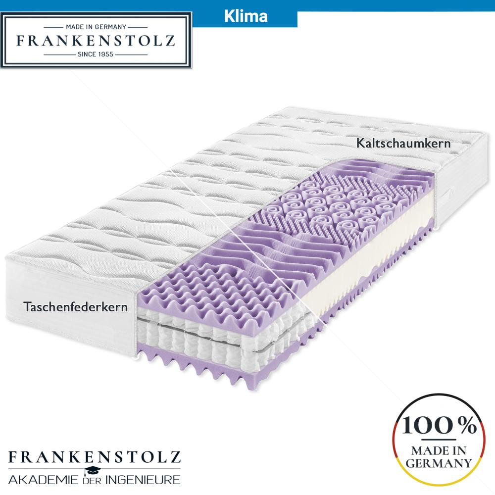 Frankenstolz Klima Matratze perfekt für Schwitzer - 80x200 cm, H5, Taschenfedern Bild 1