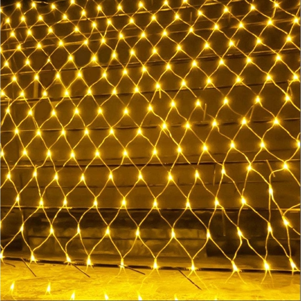 MUPOO Lichterkette LED-Lichtnetz 96/144/200/320/880LEDs LED-Lichterkette 8Modi 220V, LED-Lichtervorhang 1.5X1.5/2X2/3X2/6x4M LED-Netzlicht Wasser Bild 1
