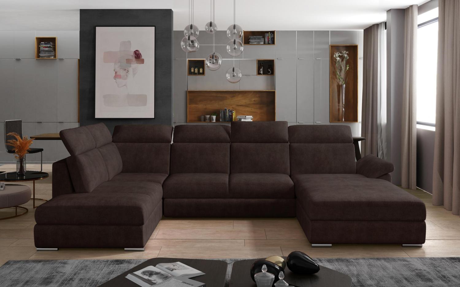 Wohnideebilder Evanell Dunkelbraun Ecksofas & Eckcouches Evl_58 Bild 1