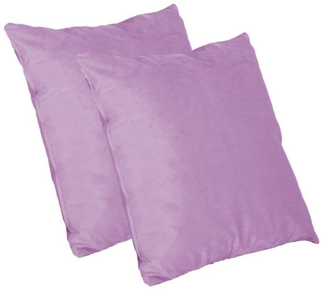 HTI-Living Dekokissen Kissen Nathalie Unifarben 2er-Set Lila, Dekokissen Sofakissen Bild 1