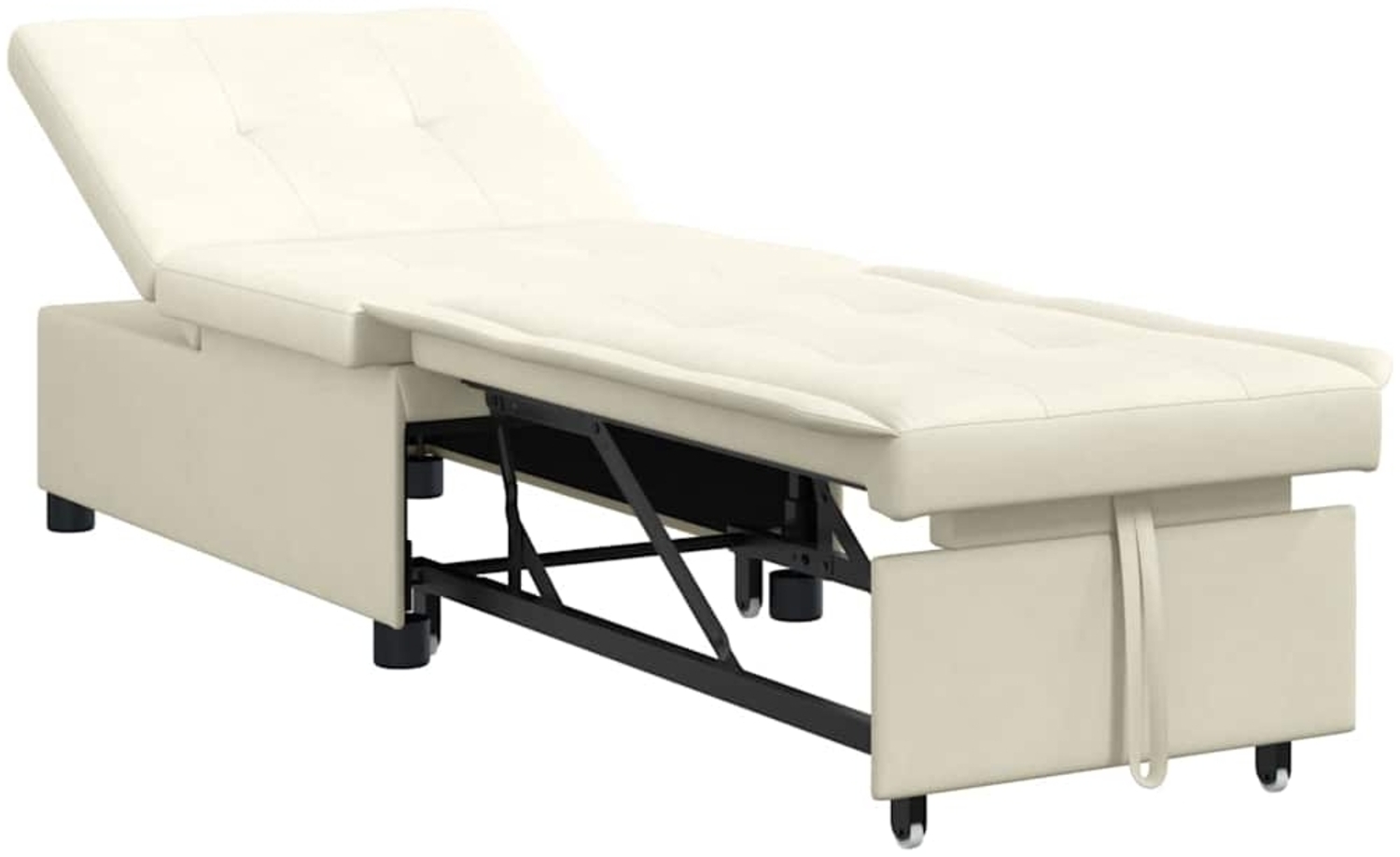 vidaXL Schlafsofa Creme 67 x 194 x 38 cm Samt 42008602 Bild 1