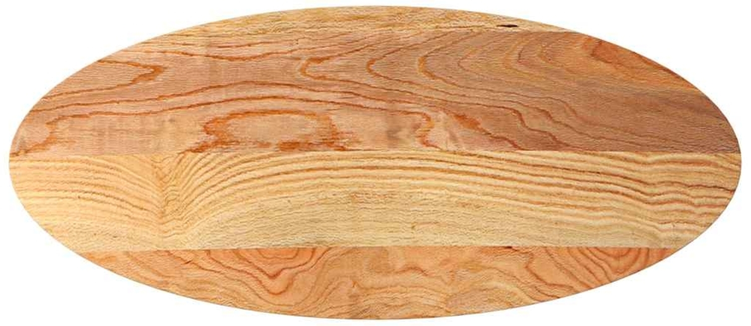 vidaXL Tischplatte Hellbraun 140x60x2 cm Massivholz Eiche Oval 4009048 Bild 1