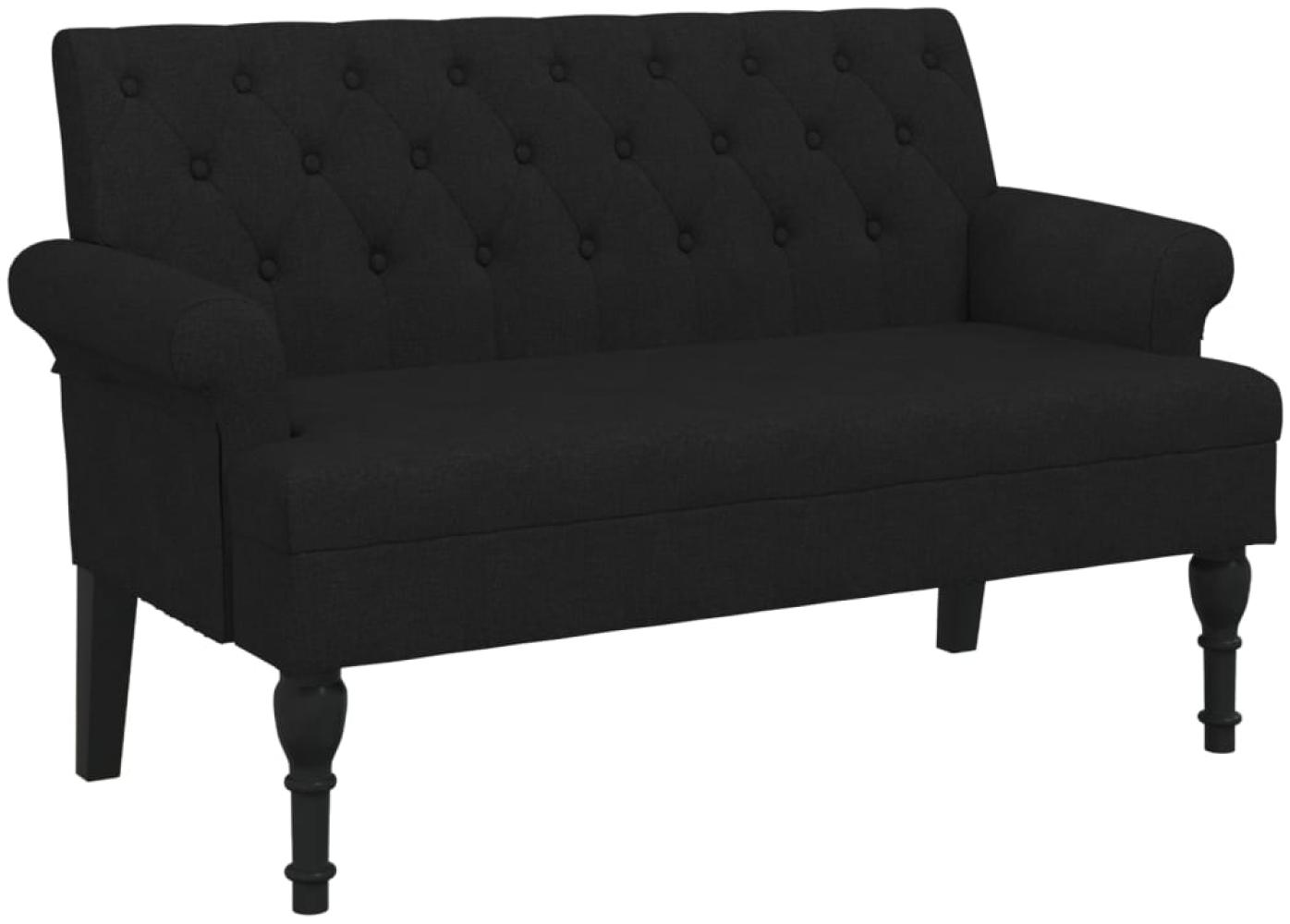 vidaXL Bank mit Rückenlehne Schwarz 120x62x75,5 cm Stoff 372122 Bild 1