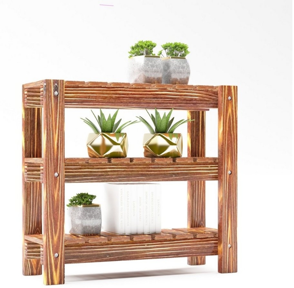 Standregal Multia Kiefernholz Dunkler Holzton [en. casa] Bild 1
