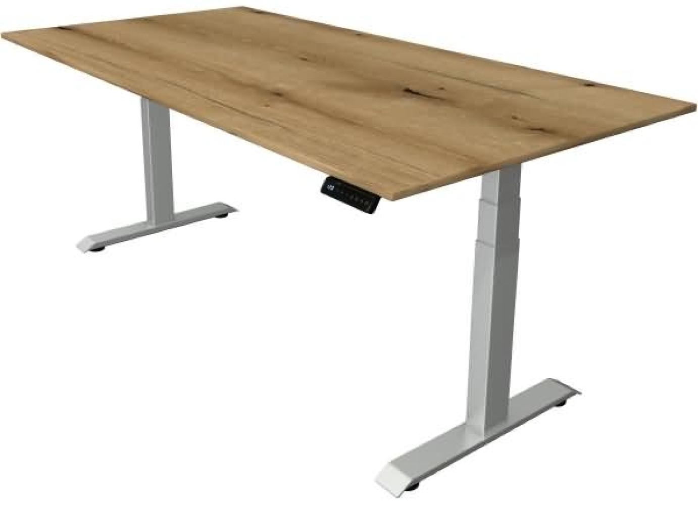 Kerkmann Schreibtisch Sitz-Stehtisch Move 4 silber 200x100x64-129cm elektr. höhenverstellbar asteiche Bild 1