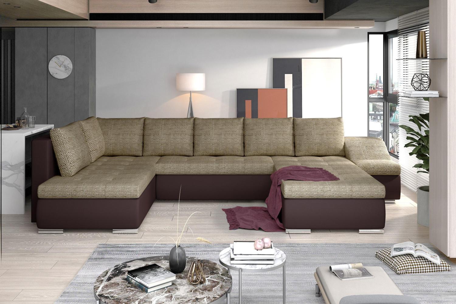 Wohnideebilder Giovanni Beige Ecksofas & Eckcouches GI10 Bild 1