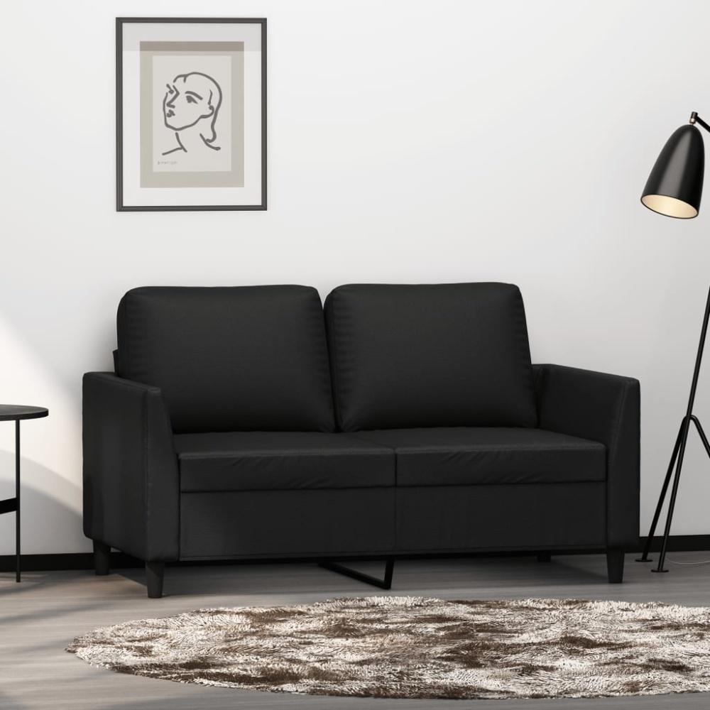 vidaXL 2-Sitzer-Sofa Schwarz 120 cm Kunstleder 359328 Bild 1