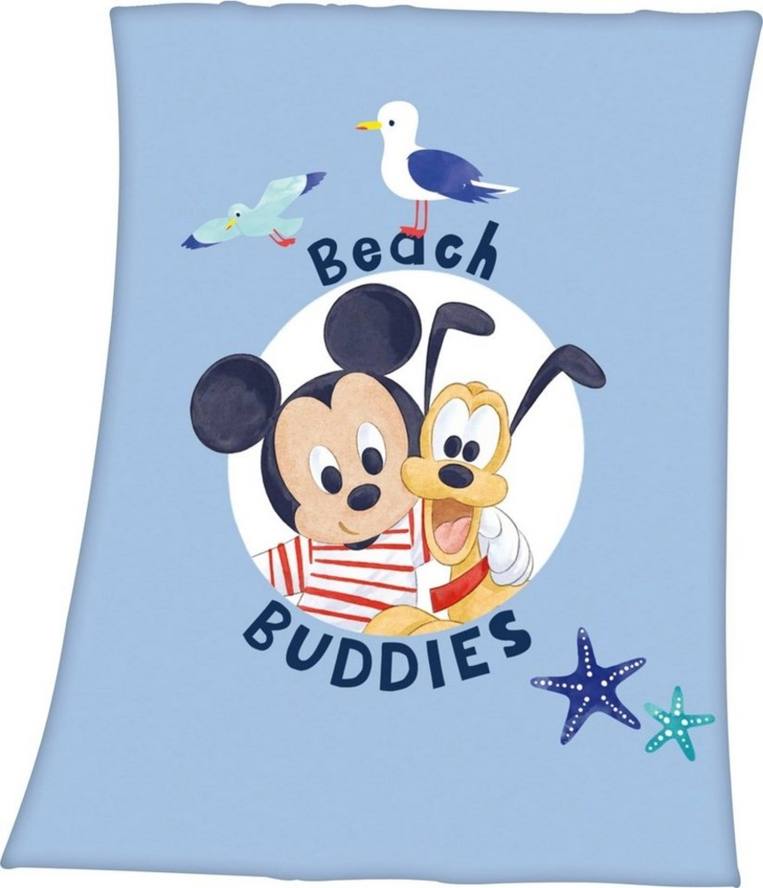 Babydecke Mickey Mouse, Disney, mit liebevollem Mickey Mouse Motiv, Kuscheldecke Bild 1