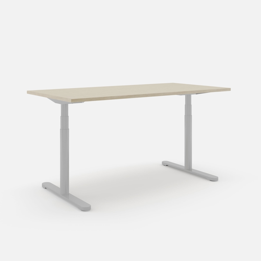 SLS 870 PRO Schreibtisch - 180 , Eiche , Silber Bild 1