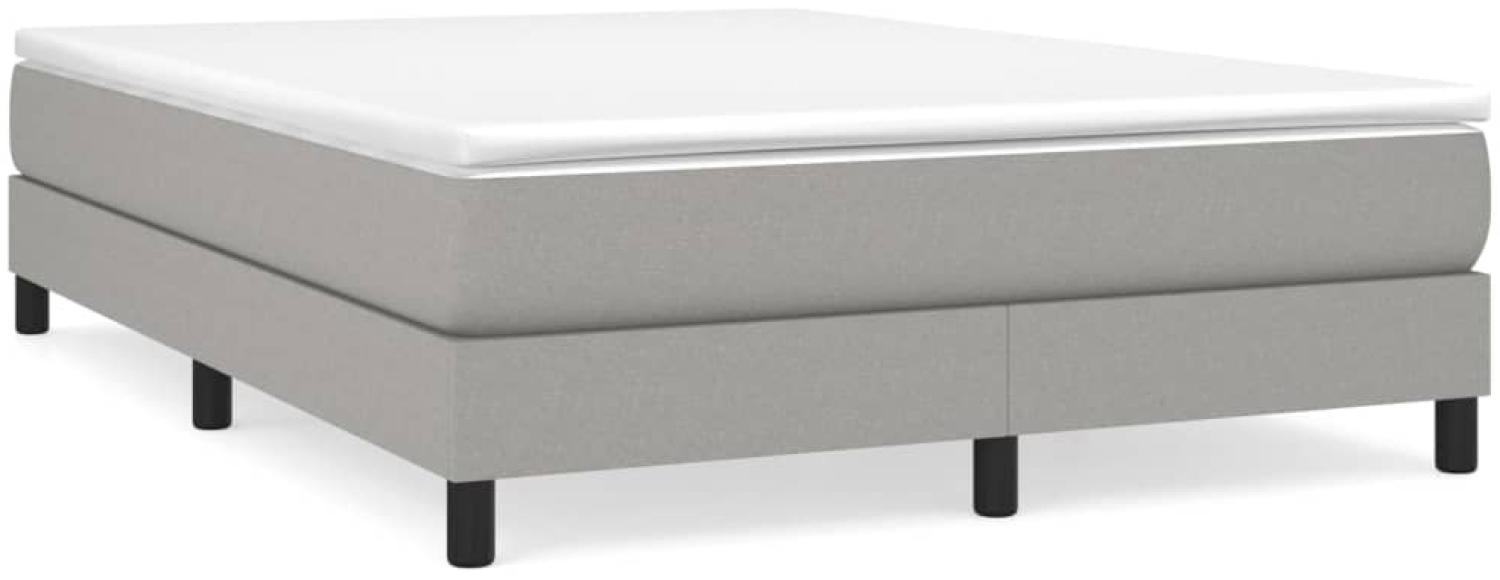 vidaXL Boxspringbett mit Matratze Hellgrau 160x200 cm Stoff 3144085 Bild 1