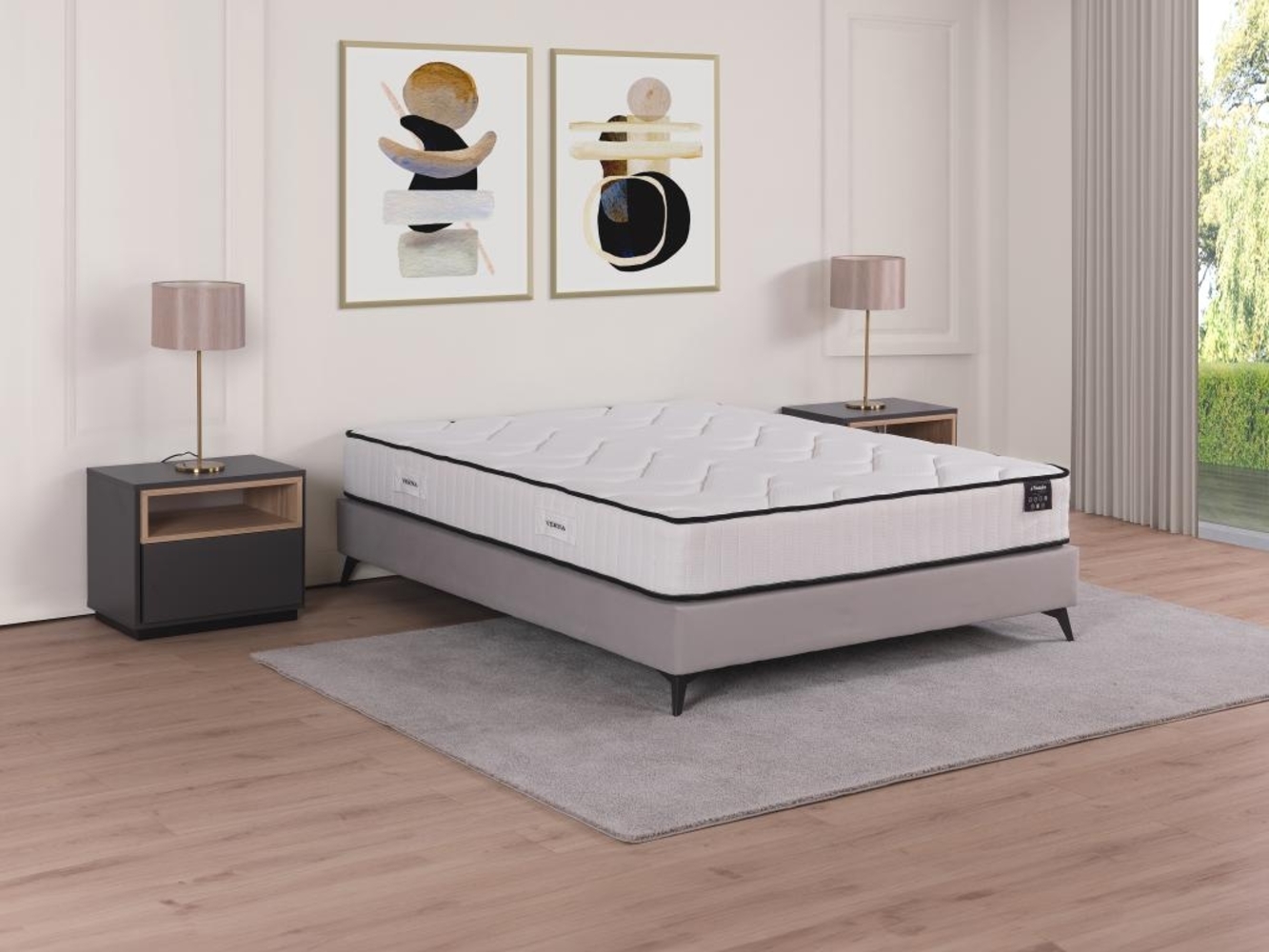 Vente-unique - Matratze - 140 x 190 cm - Hybridmatratze - Taschenfederkern - 5 Zonen & Memory Schaum - Stärke 25 cm - VERNA von YSMÉE HÔTEL Bild 1