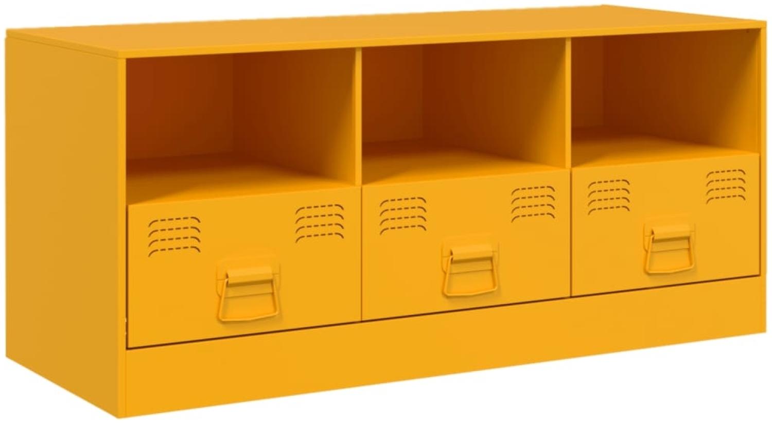 vidaXL TV-Schrank Senfgelb 99x39x44 cm Stahl 841736 Bild 1