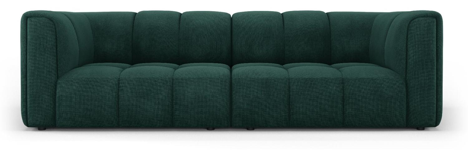 Micadoni Modulares Sofa Serena 3-Sitzer Strukturierter Stoff Flaschengrün Bild 1