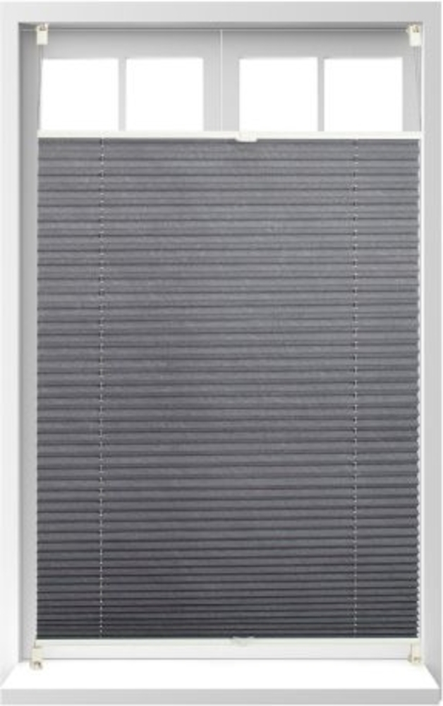 3x Plissee-Rollo grau bohrfrei 100x130cm 10023048 Bild 1