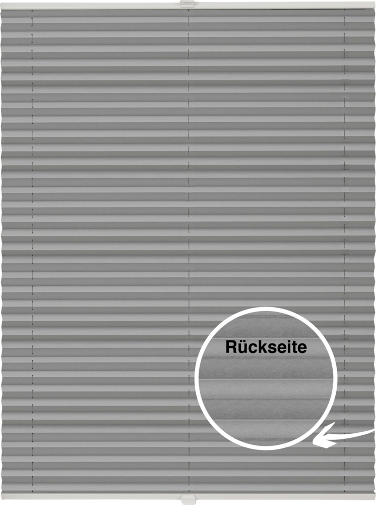 ondeco Plissee Thermo für Fenster innen, Montage in Glasleiste mit Spannschuh, Sonnenschutz-Rollo, Lichtschutz und blickdicht, leichte Verdunkelung, Hellgrau, B): 91-100 cm, H): 40-100 cm Bild 1