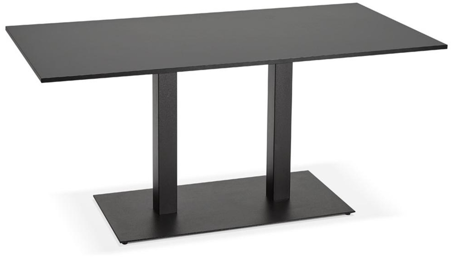 Kadima Design Büro-/Esstisch, 160x80 cm, Schwarz, vielseitig, robust, stilvoll Bild 1