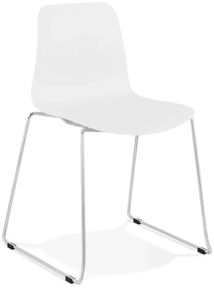 Kokoon Design Stuhl Bee Weiß und Chrom Bild 1