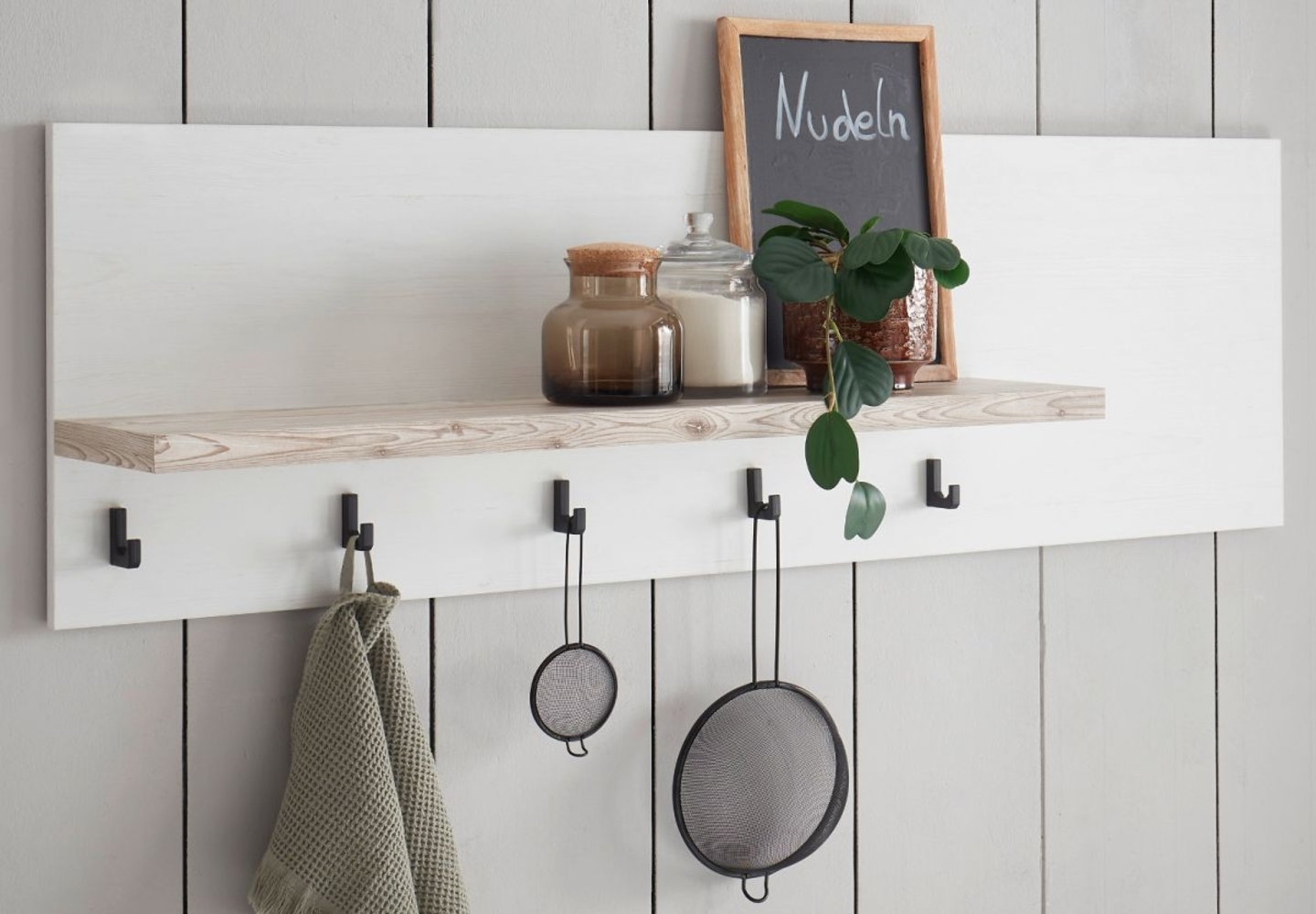 Küchenregal Rovola in Pinie weiß Landhaus 130 cm Bild 1