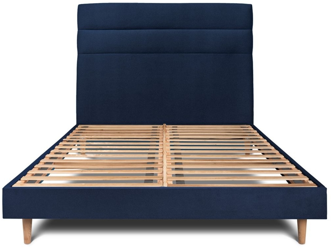 Bett mit gefüttertem Kopfteil – Samtstoff - 180 x 200 cm Bild 1