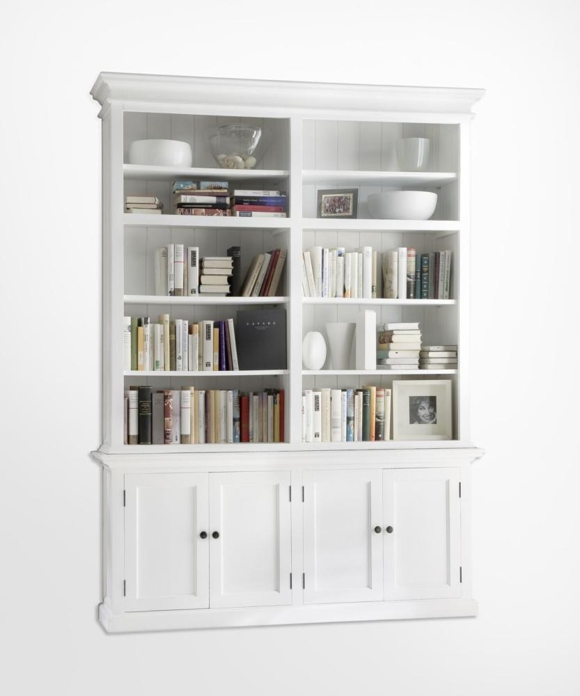 Bücherregal HALIFAX Regal Wandregal Holzregal Wohnzimmerregal weiß Landhaus Bild 1