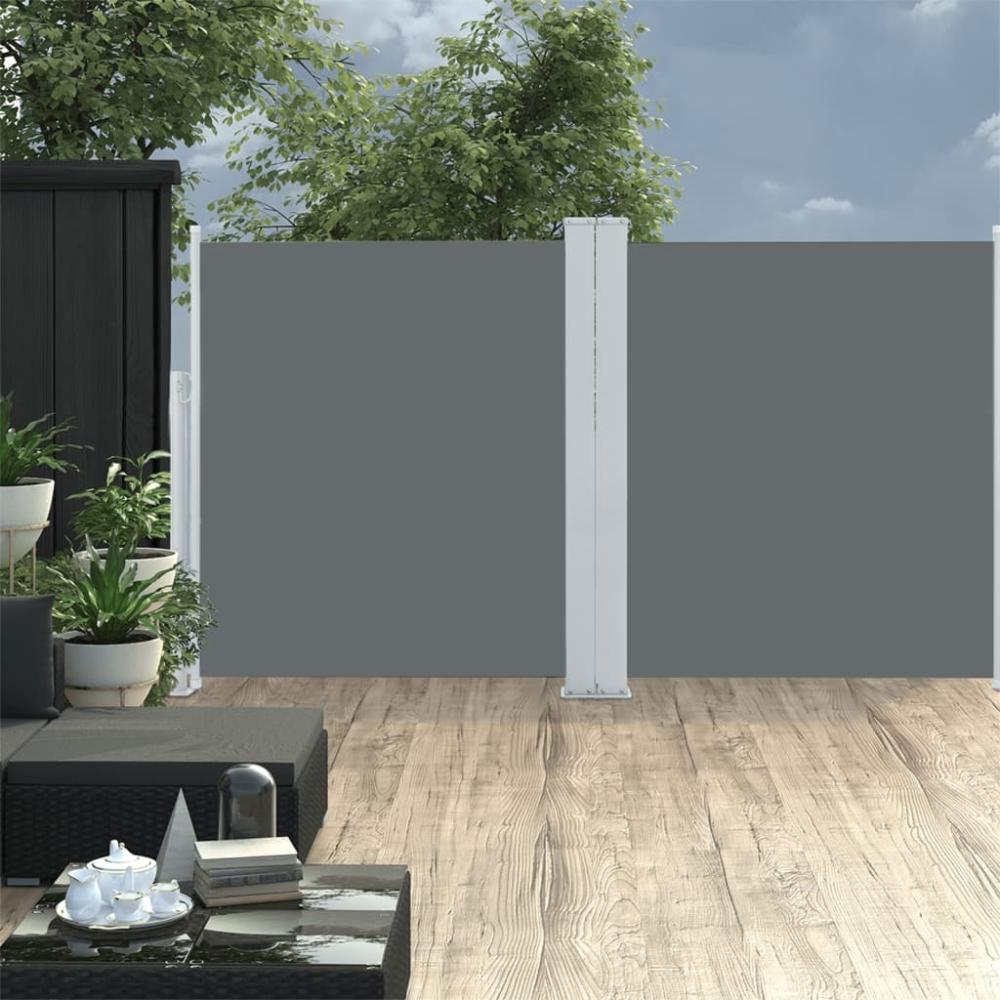 vidaXL Ausziehbare Seitenmarkise Anthrazit 140 x 600 cm 48456 Bild 1