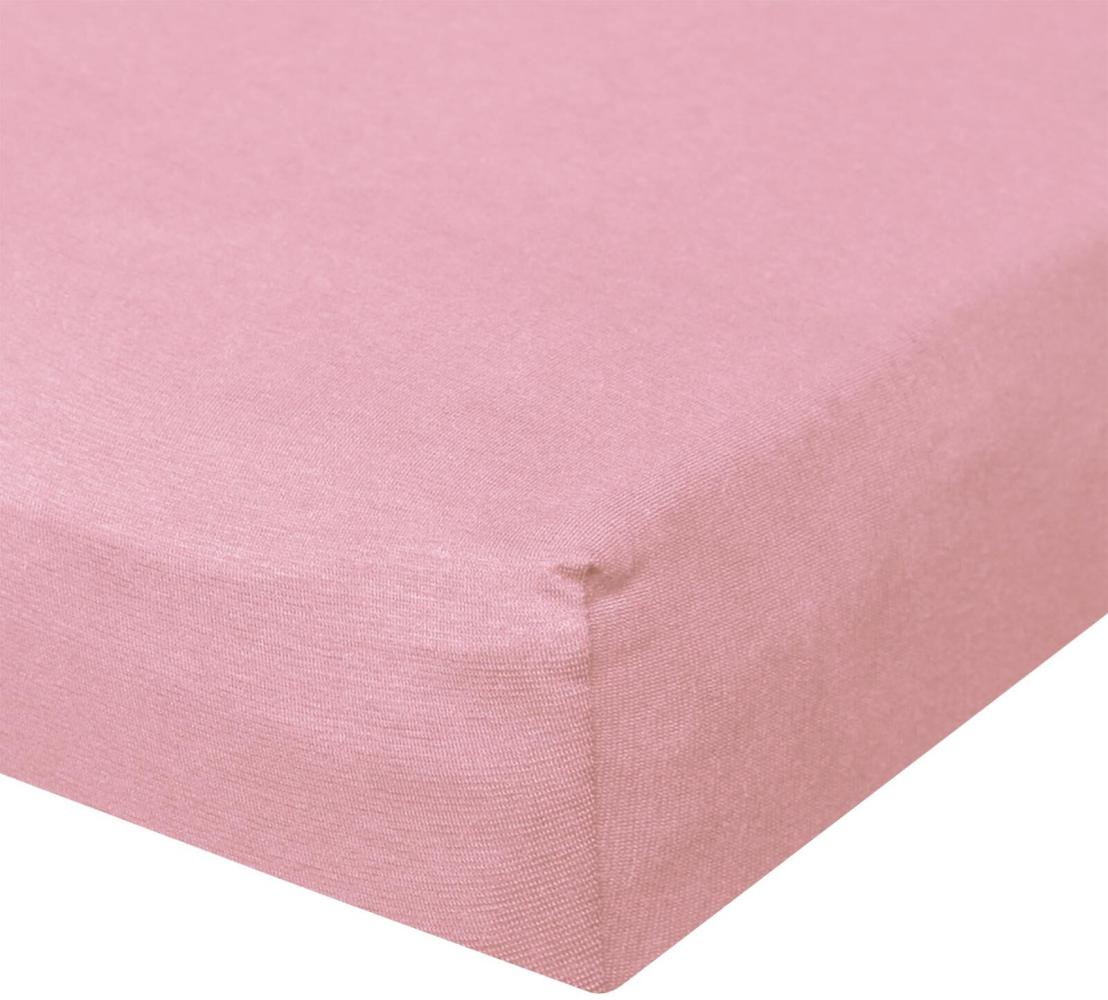 BettwarenShop Jersey Spannbetttuch Ultra-Stretch|90x200 - 100x220 cm| altrose Bild 1