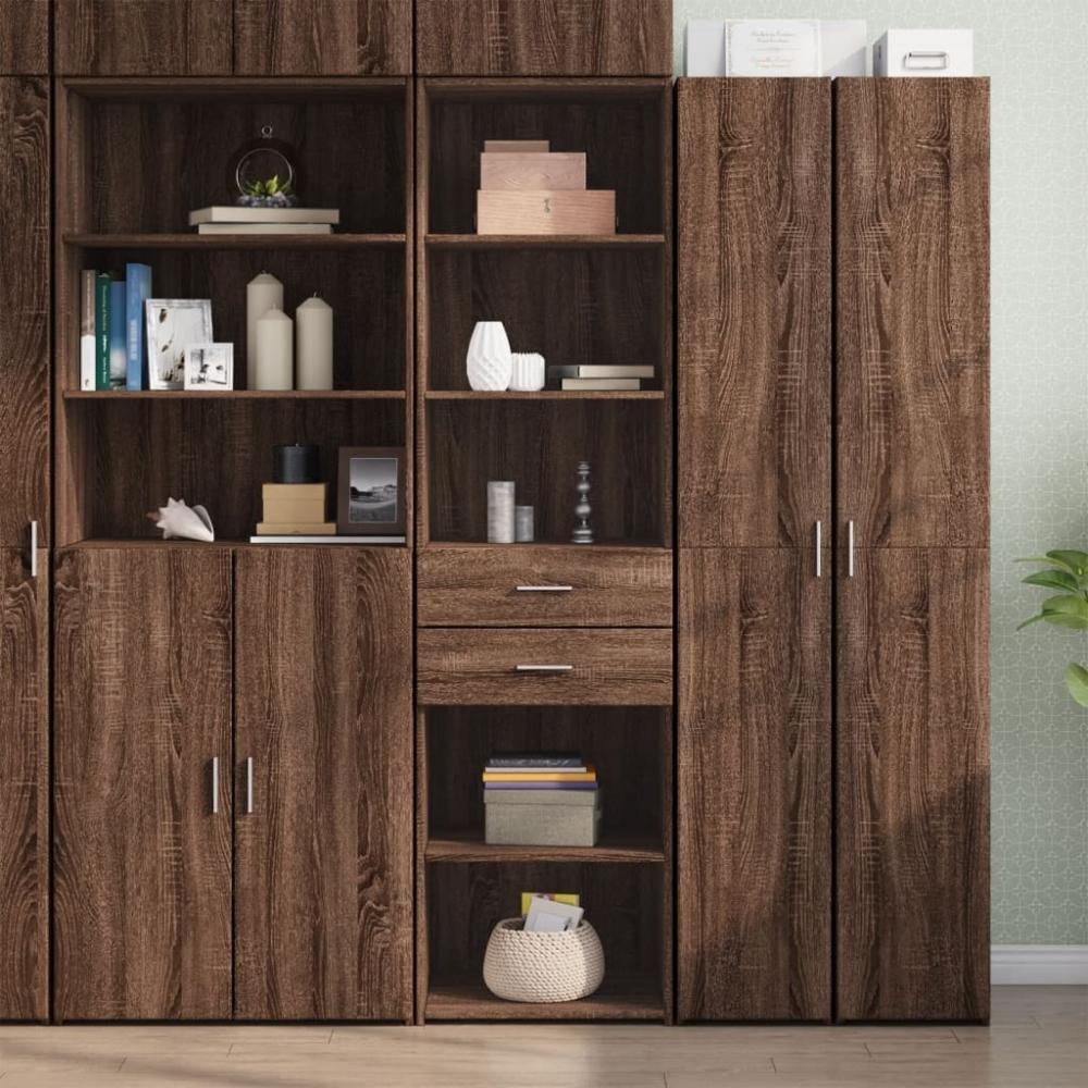 vidaXL Highboard Braun Eichen-Optik 50x42,5x185 cm Holzwerkstoff 3281461 Bild 1