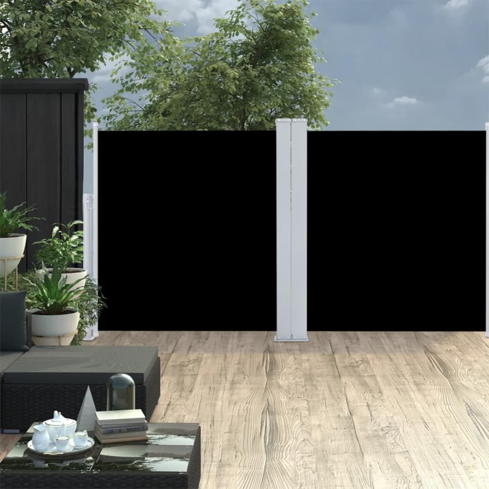 vidaXL Ausziehbare Seitenmarkise Schwarz 120 x 600 cm 48448 Bild 1