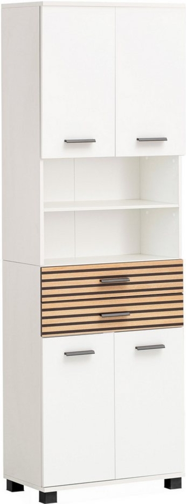 Schildmeyer Hochschrank Katta, Breite 59 cm Schubladenfronten mit Akustikprint Bild 1