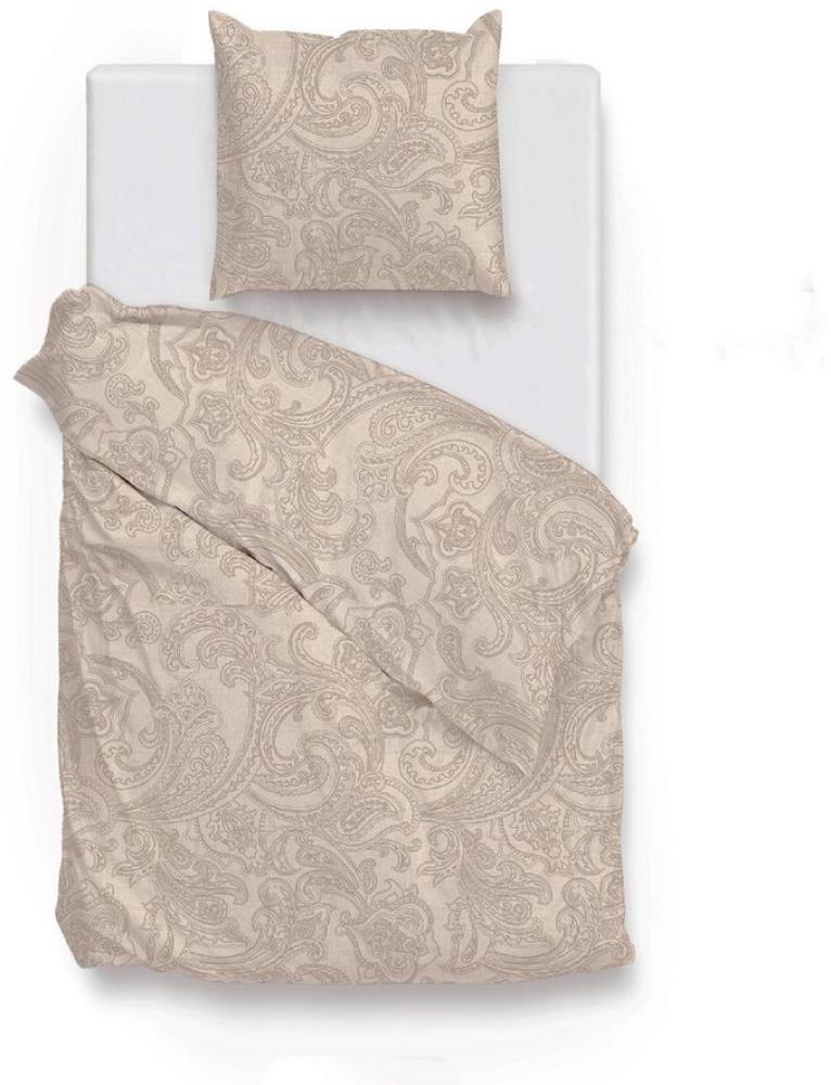 Zo! Home Cotton Bettwäsche 135x200 Paisley di Lino Sandy beige natur meliert Bild 1