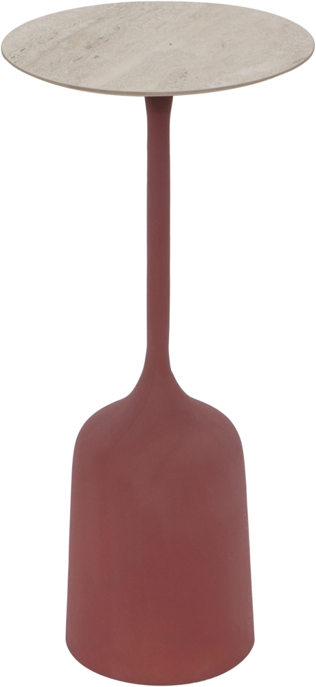 MIRRORS AND MORE 'Altan' Beistelltisch Metall /Keramik, rot, 30x64x30 cm Bild 1