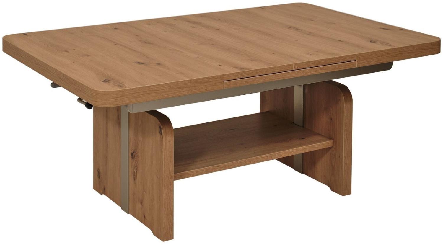 Funktionstisch ausziehbar Casta 130( 180) x 80 x 56-75 Couchtisch Wildeiche 16163 Bild 1