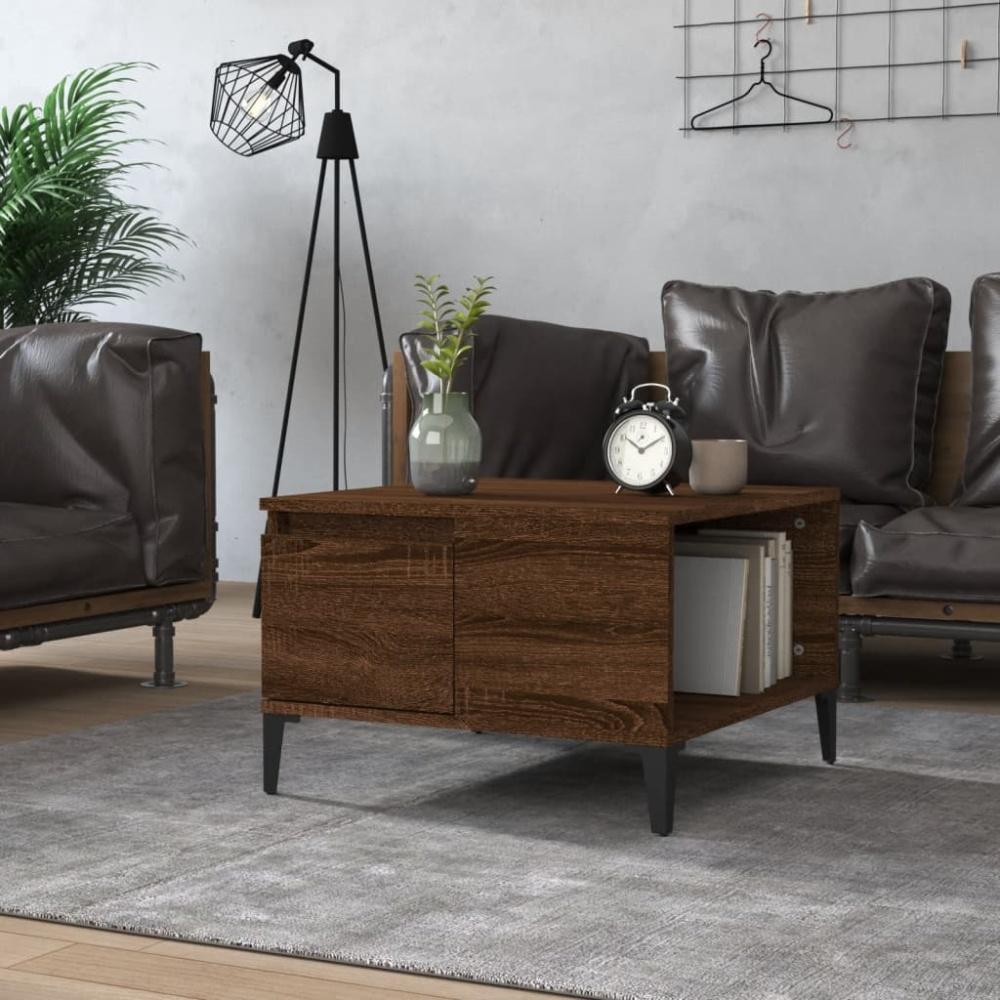 vidaXL Couchtisch Braun Eichen-Optik 55x55x36,5 cm Holzwerkstoff 821091 Bild 1