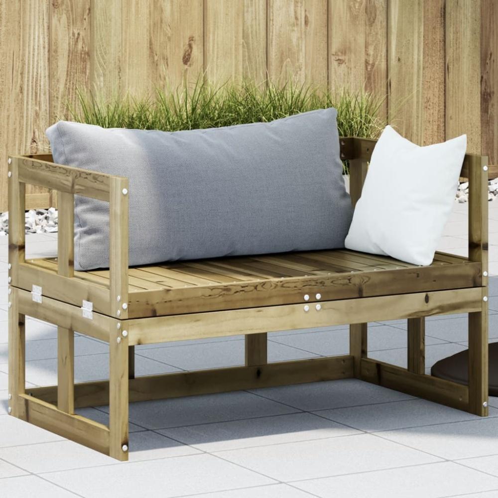 vidaXL 2-in-1 Gartensofa Verlängerbar Imprägniertes Kiefernholz 832614 Bild 1