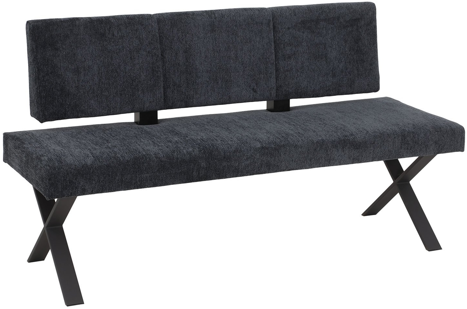 Sitzbank Marie B / MARION I B, Stoff, Anthrazit, 160 x 88 x 56 cm Bild 1