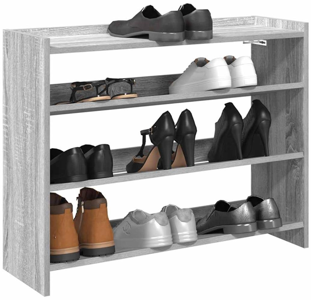 vidaXL Schuhregal Grau Sonoma 80x25x61,5 cm Holzwerkstoff 859919 Bild 1