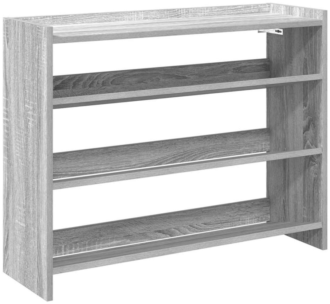vidaXL Schuhregal Grau Sonoma 80x25x62 cm Holzwerkstoff 859919 Bild 1