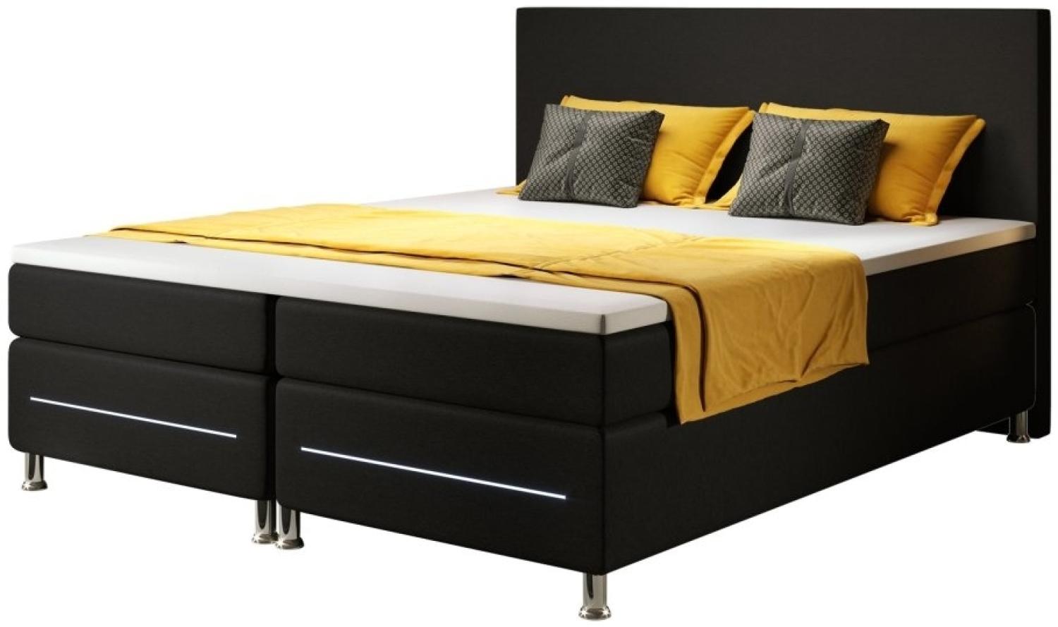 Boxspringbett Simple 120x200 H3 Schwarz Bild 1