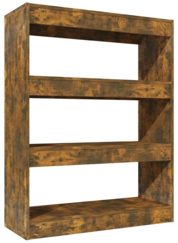 vidaXL Bücherregal/Raumteiler Räuchereiche 80 x 30 x 103 cm Holzwerkstoff 813617 Bild 1