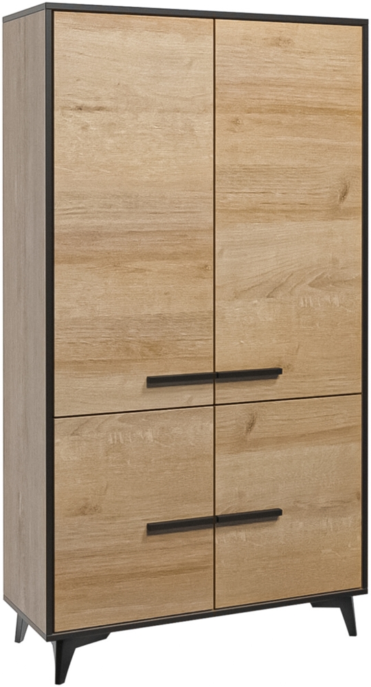 AX LIVING Kleiderschrank mit vielen Fächern Fabriani S2D Eiche Riviera Bild 1