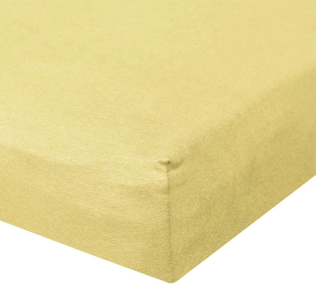 BettwarenShop Jersey Spannbetttuch Ultra-Stretch|200x220 - 220x240 cm| creme Bild 1