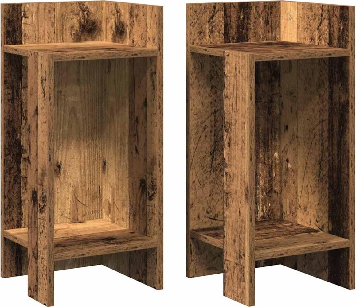 vidaXL Beistelltische 2 Stk. mit Ablage Altholz-Optik 25,5x27x60 cm 858557 Bild 1