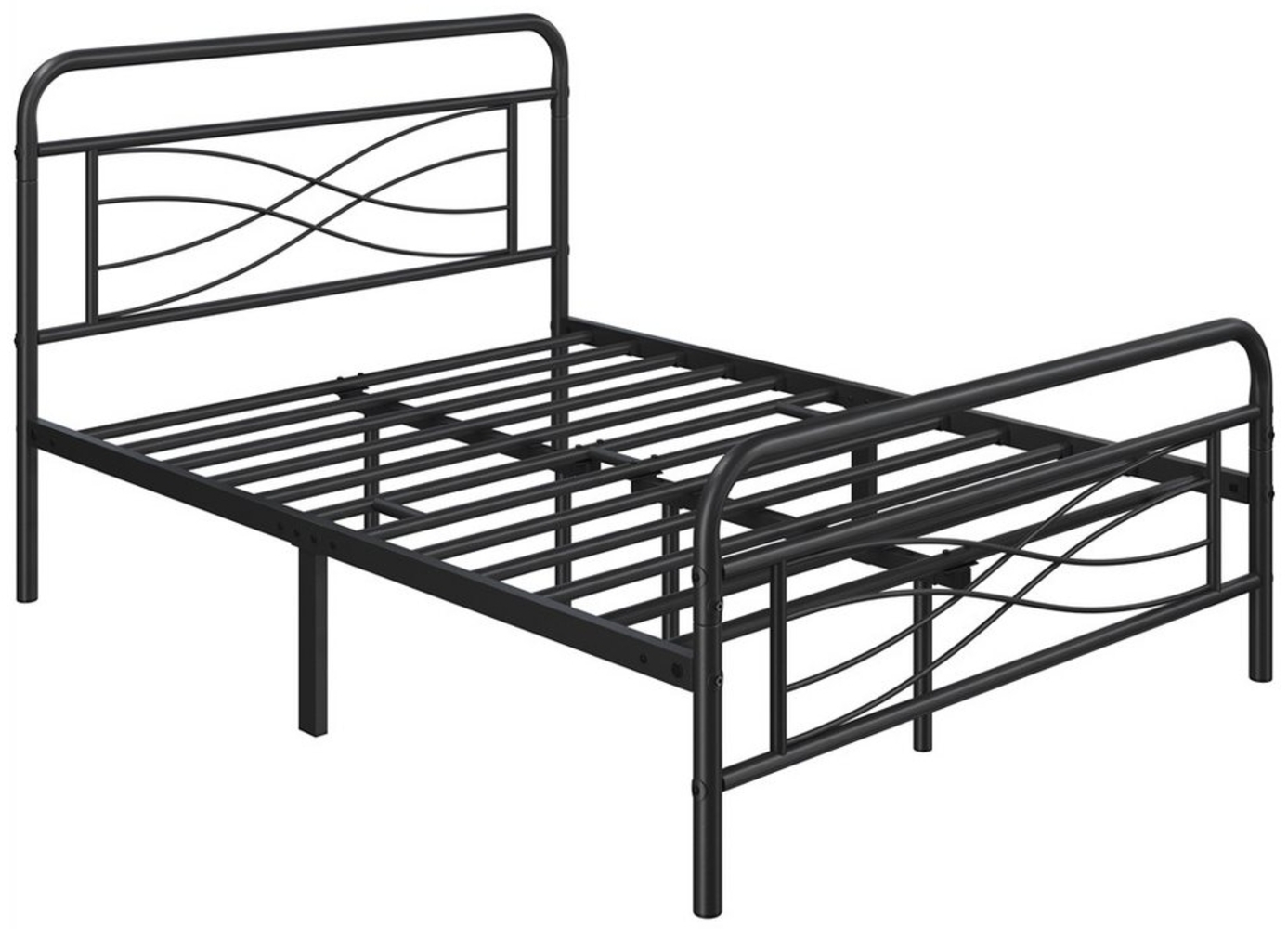 Yaheetech Metallbett, Bettrahmen mit Kopfteil, Bettgestell mit Lattenrost, Jugendbett Bild 1