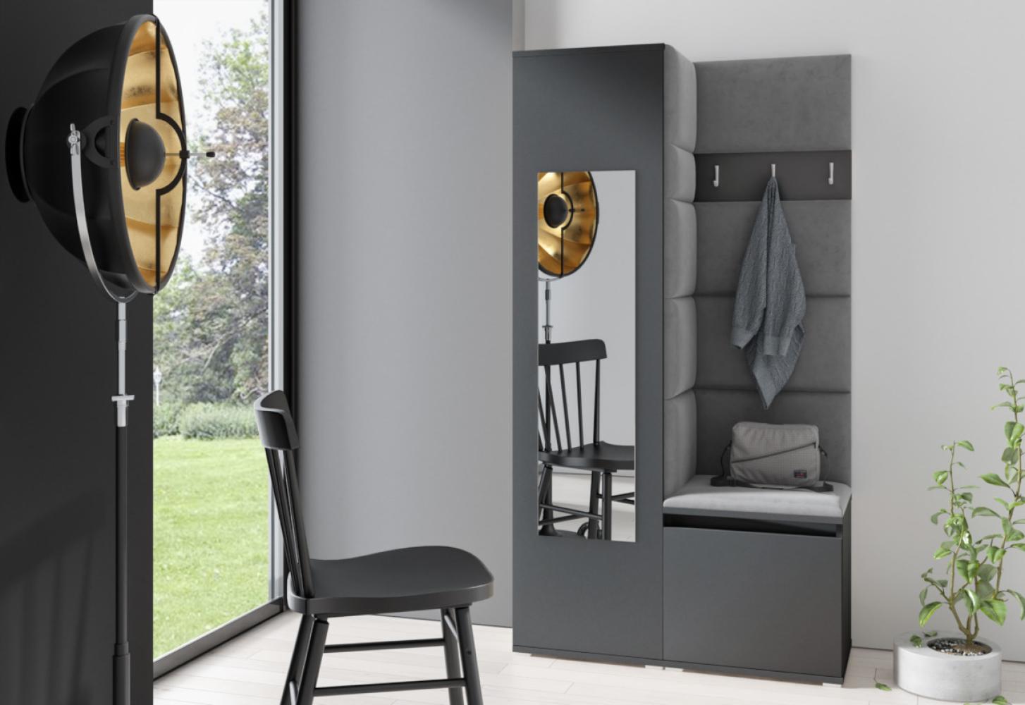 Garderoben-Set EUGENIO 13, 95 x 185 x 40, grafit/trinity 15 Bild 1