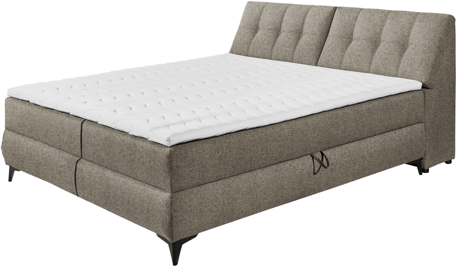 Boxbett >ATLANTIS 6< Liegefläche 180x200 cm, Bezug in espresso - 185x102x240cm (BxHxT) Bild 1