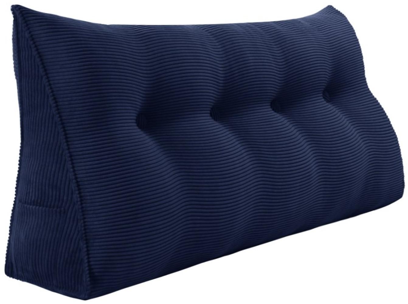 VERCART Keilkissen, Marineblau, Cord, 50 x 20 x 120 cm Bild 1