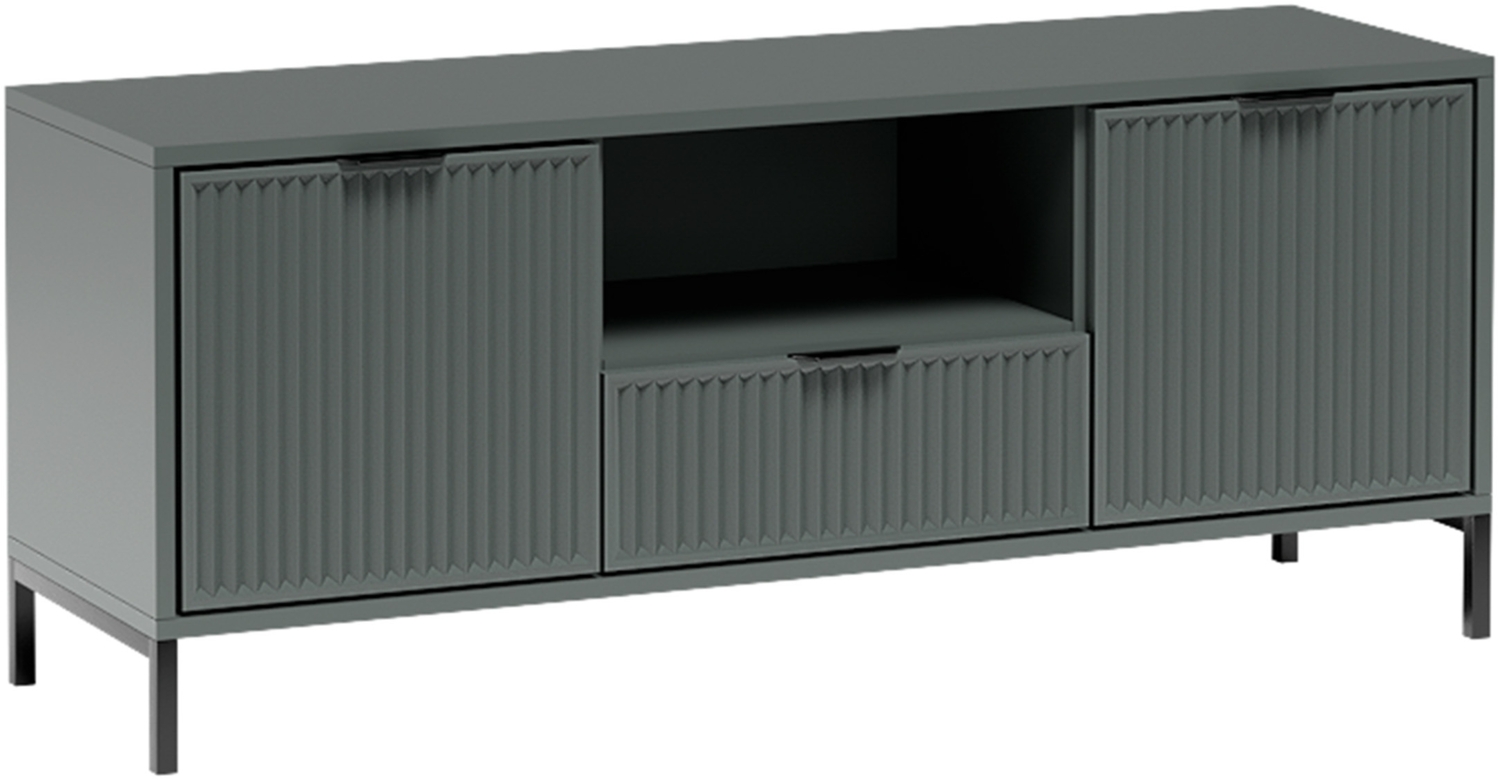 AX LIVING TV Lowboard Berlinette 3 135 cm breite Modern in Stone Green Bild 1
