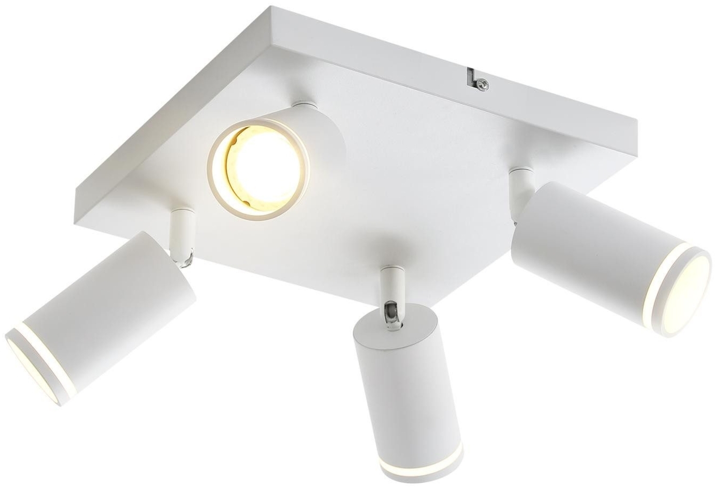 ZMH Weißer Deckenstrahler 4-flammig Moderner GU10 Strahler Verstellbarer Innen Metallstrahler Bild 1