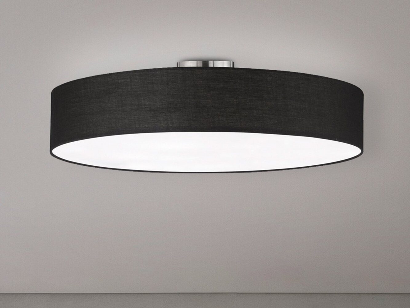 TRIO Leuchten LED Deckenleuchte, LED wechselbar, Warmweiß, Groß-e Lampe über-n Esstisch Designerlampen Treppenhaus Schwarz, Ø65cm Bild 1